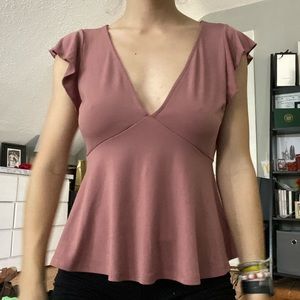 flowy pink top